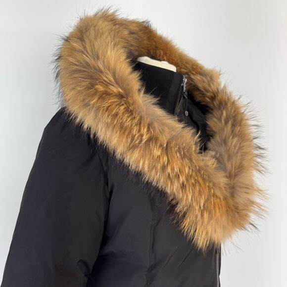 Mackage Adali Down Coat with Natural Signature Fur Collar in Black XL NWT - Picture 8 of 15